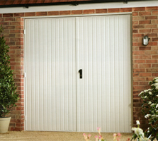 Garador Carlton Side hinged garage doors in white  
